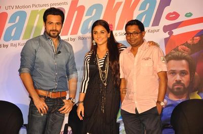 Stars from the film 'Ghanchakkar' at their film's press meet