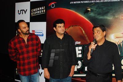 Shah Rukh Khan and Deepika Padukone graced the first look launch of their upcoming film 'Chennai Express'