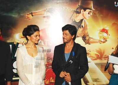 Shah Rukh Khan and Deepika Padukone graced the first look launch of their upcoming film 'Chennai Express'