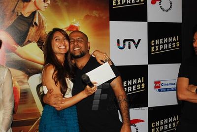 Shah Rukh Khan and Deepika Padukone graced the first look launch of their upcoming film 'Chennai Express'
