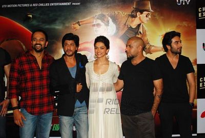 Shah Rukh Khan and Deepika Padukone graced the first look launch of their upcoming film 'Chennai Express'
