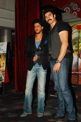 Shah Rukh Khan and Deepika Padukone graced the first look launch of their upcoming film 'Chennai Express'