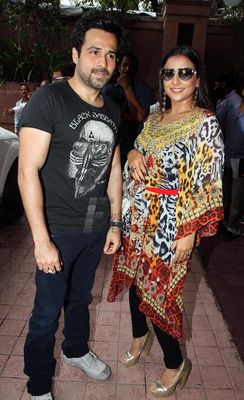 Lead pair from the film 'Ghanchakkar' Vidya Balan and Emraan Hashmi at the special fun lunch party to promote their film