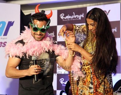 Lead pair from the film 'Ghanchakkar' Vidya Balan and Emraan Hashmi at the special fun lunch party to promote their film