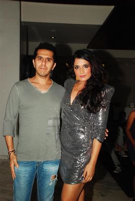 Richa Chadda with film 'FUKREY' team at FUKRA Party celebrating success of 2nd division students at Baroke in Mumbai