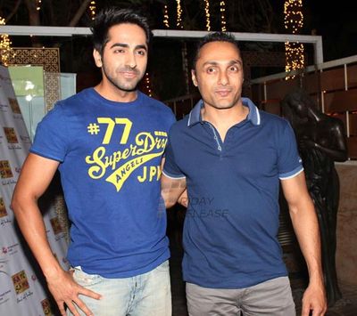 Ayushmann Khurana and Saba Azad at The Bartender Album launch at Sheesha Lounge