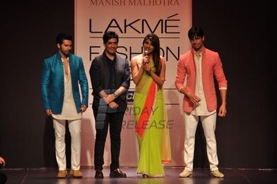 Bollywood celebs walk the ramp for famous designer Manish Malhotra's show at the Lakme Fashion week