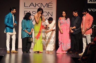 Bollywood celebs walk the ramp for famous designer Manish Malhotra's show at the Lakme Fashion week