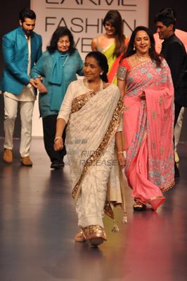 Bollywood celebs walk the ramp for famous designer Manish Malhotra's show at the Lakme Fashion week