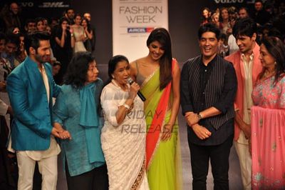 Bollywood celebs walk the ramp for famous designer Manish Malhotra\'s show at the Lakme Fashion week