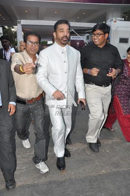 Kamal Haasan and Prosenjit Chatterjee in conversation with Karan Johar at the final day of FICCI FRAMES 2013