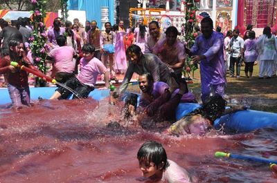 Television Celebs assembled at COLORS Channel Holi Celebration