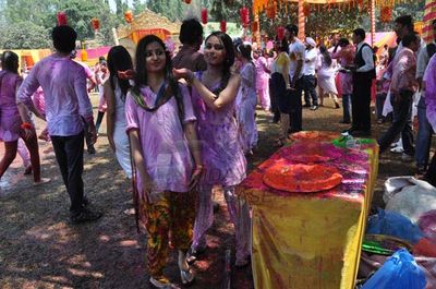 Television Celebs assembled at COLORS Channel Holi Celebration