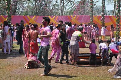 Television Celebs assembled at COLORS Channel Holi Celebration