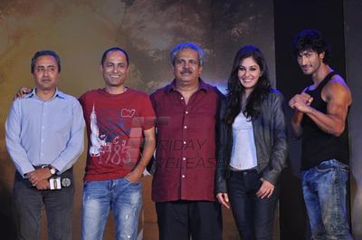 Vidyut Jamwal and Pooja Chopra at film COMMANDO first look launch at Chandan Cinema.