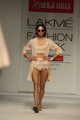 Well known Fashion Designer Nishka Lulla showed at the Lakme Fashion Week Summer/Resort 2013