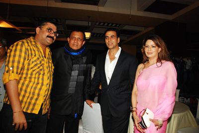 Akshay Kumar, Mithun Chakraborty, Suneil Shetty, Mahakshay Chakraborty at music launch of 'ENEMMY' at Club Millennium in Juhu, Mumbai