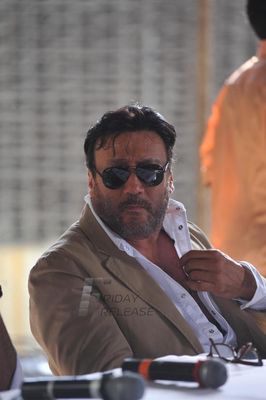 Arjun Kapoor, Prithviraj Sukumaran, Rishi Kapoor, Jackie Shroff at film AURANGZEB press meet at Indiabulls Sky Forest in Lower Parel, Mumbai