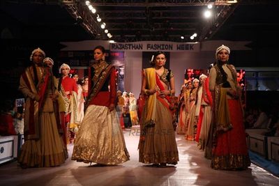 Designer Vikram Phadnis show at the Rajasthan Fashion Week 2013 on Day 1 at Hotel Fairmont in Jaipur