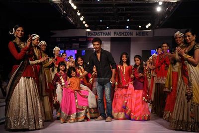 Designer Vikram Phadnis show at the Rajasthan Fashion Week 2013 on Day 1 at Hotel Fairmont in Jaipur