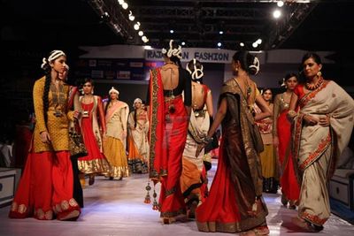 Designer Vikram Phadnis show at the Rajasthan Fashion Week 2013 on Day 1 at Hotel Fairmont in Jaipur