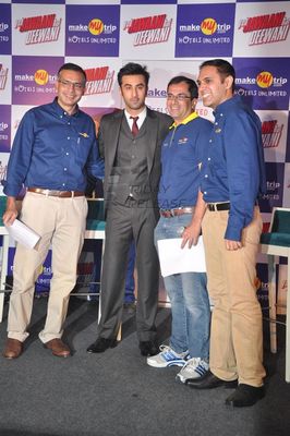Ranbir Kapoor announces tie up of makemytrip with film 'YEH JAWAANI HAI DEEWANI' at Hotel Taj Lands End in Mumbai
