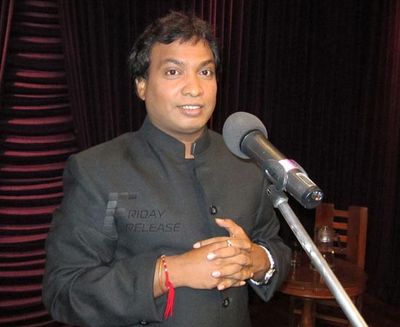 Sunil Pal records song on his baton for new film "MONEY BACK GUARANTEE'