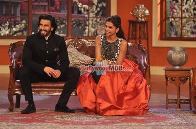 Deepika Padukone & Ranveer Singh promote film 'RAM-LEELA' on Comedy Nights with Kapil sets