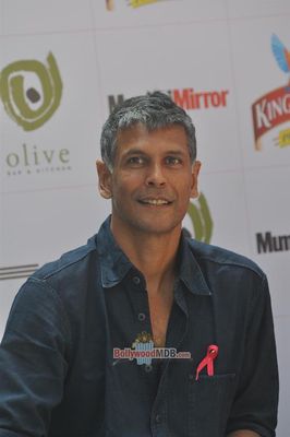 Gul Panag and Milind Soman at Pinkathon event
