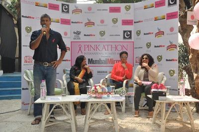 Gul Panag and Milind Soman at Pinkathon event