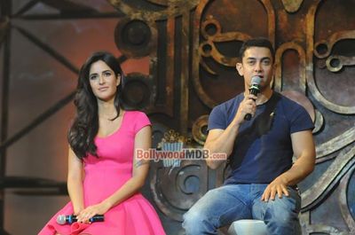Katrina Kaif & Aamir Khan at Dhoom 3 song launch at YRF Studios