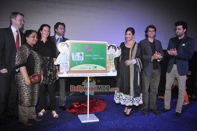 Sophie Choudry, Manish Paul, Nagesh Kukunoor at the launch of health initiative Healthy Children Happy Children by Sanofi