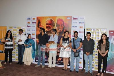 Madhuri Dixit, Huma Qureshi, Arshad Warsi, Rekha Bharadwaj at film 'DEDH ISHQIYA' first look launch