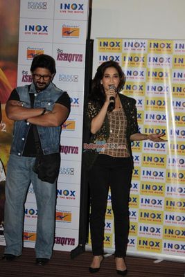 Madhuri Dixit, Huma Qureshi, Arshad Warsi, Rekha Bharadwaj at film 'DEDH ISHQIYA' first look launch