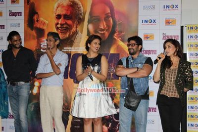 Madhuri Dixit, Huma Qureshi, Arshad Warsi, Rekha Bharadwaj at film 'DEDH ISHQIYA' first look launch