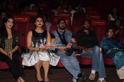 Madhuri Dixit, Huma Qureshi, Arshad Warsi, Rekha Bharadwaj at film 'DEDH ISHQIYA' first look launch