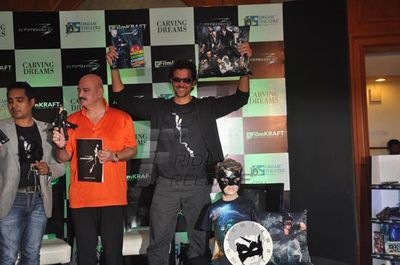 Hrithik Roshan with father Rakesh Roshan launches KRRISH 3 merchandise