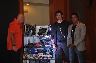Hrithik Roshan with father Rakesh Roshan launches KRRISH 3 merchandise