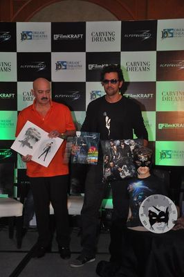 Hrithik Roshan with father Rakesh Roshan launches KRRISH 3 merchandise