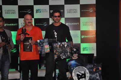 Hrithik Roshan with father Rakesh Roshan launches KRRISH 3 merchandise