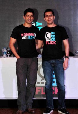 Farhan Akhtar & Ritesh Sidhwani at the launch of Flickbay website in Mumbai