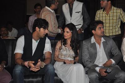 Pushkar Jog & Armeena Rana Khan at music launch of film 'It's Too Much'