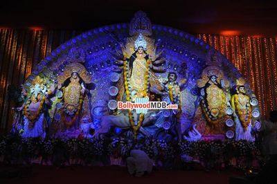 Kajol among Bolly Celebs at the North Bombay Sarbojanin Durga Puja celebrations