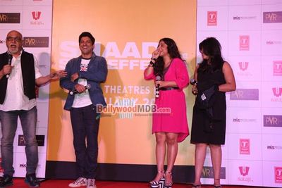 Vidya Balan and Farhan Akhtar at first look launch of 'Shaadi Ke Side Effects'
