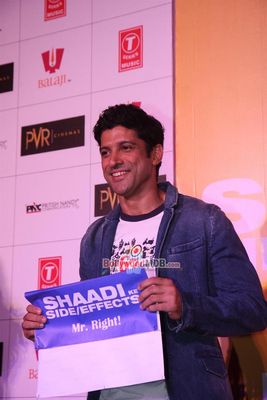 Vidya Balan and Farhan Akhtar at first look launch of 'Shaadi Ke Side Effects'