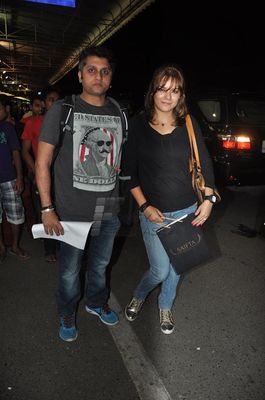 Bollywood Celebs snapped departing for South Africa for SAIFTA 2013 at Mumbai International Airport