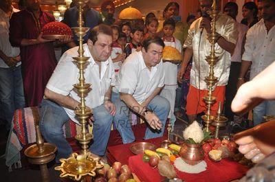 Randhir Kapoor & Rajiv Kapoor celebrate Ganesh Festival at RK Studios