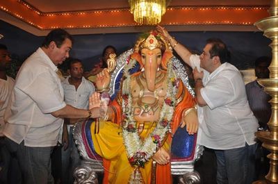 Randhir Kapoor & Rajiv Kapoor celebrate Ganesh Festival at RK Studios