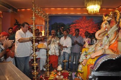 Randhir Kapoor & Rajiv Kapoor celebrate Ganesh Festival at RK Studios