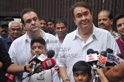 Randhir Kapoor & Rajiv Kapoor celebrate Ganesh Festival at RK Studios